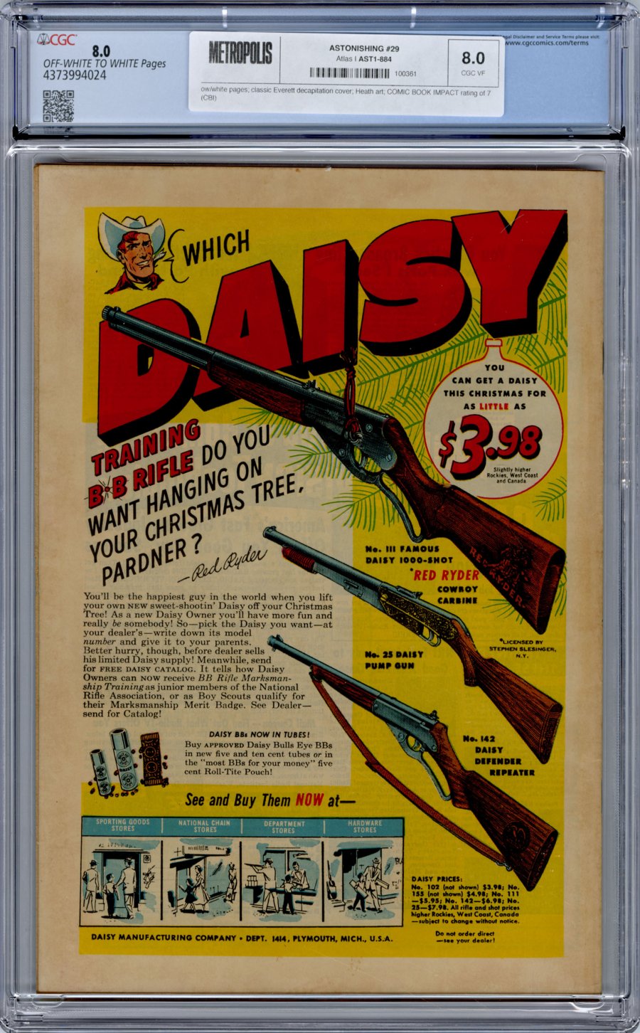 View back cover of ASTONISHING #29