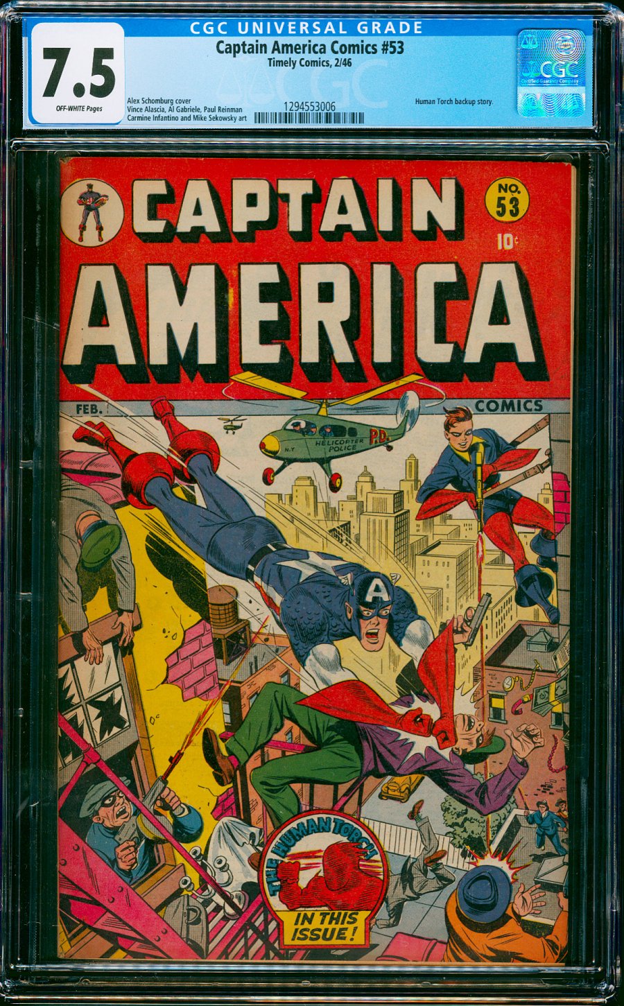 Front cover of CAPTAIN AMERICA COMICS #53