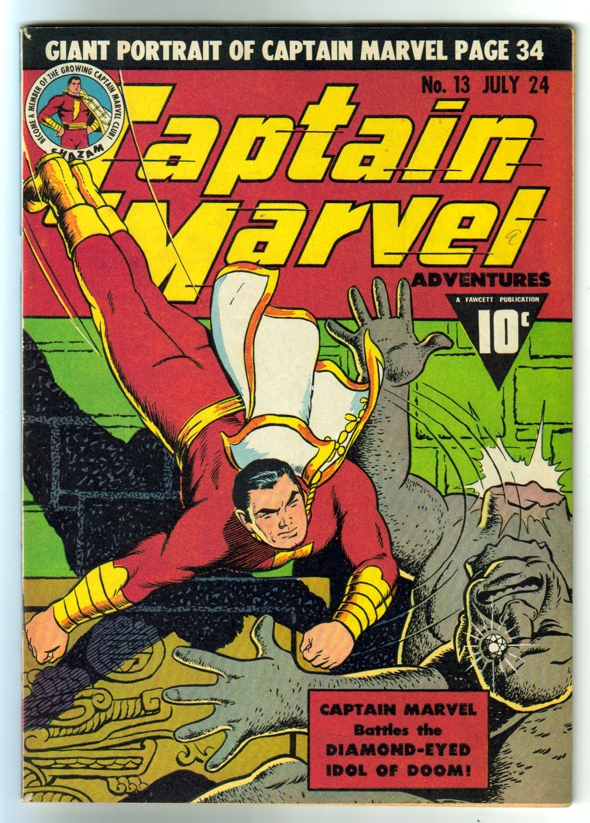Front cover of CAPTAIN MARVEL ADVENTURES (1941-53) #13