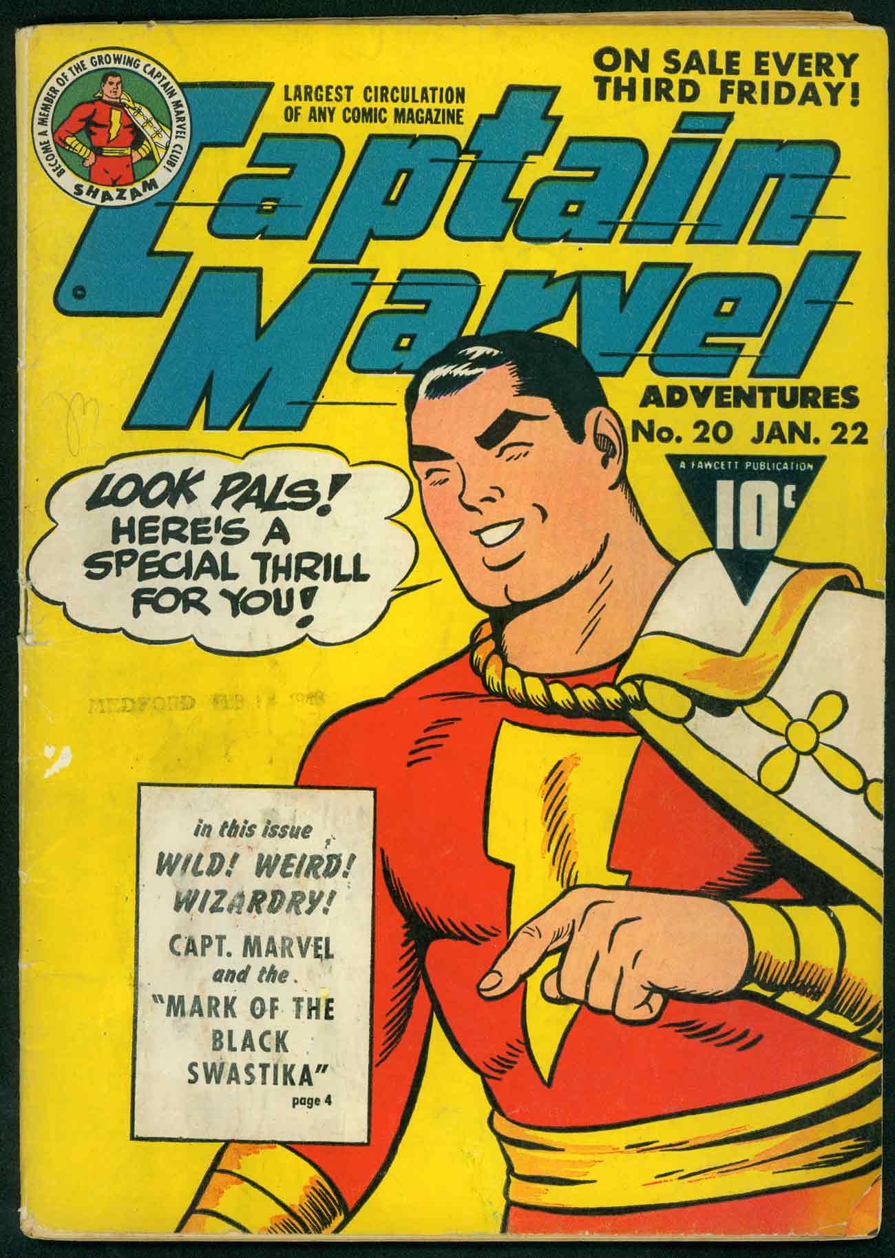 Front cover of CAPTAIN MARVEL ADVENTURES (1941-53) #20