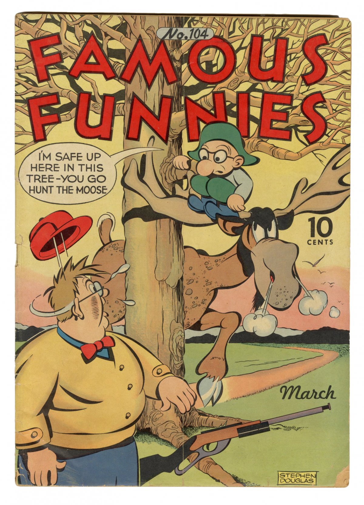 Front cover of FAMOUS FUNNIES #104