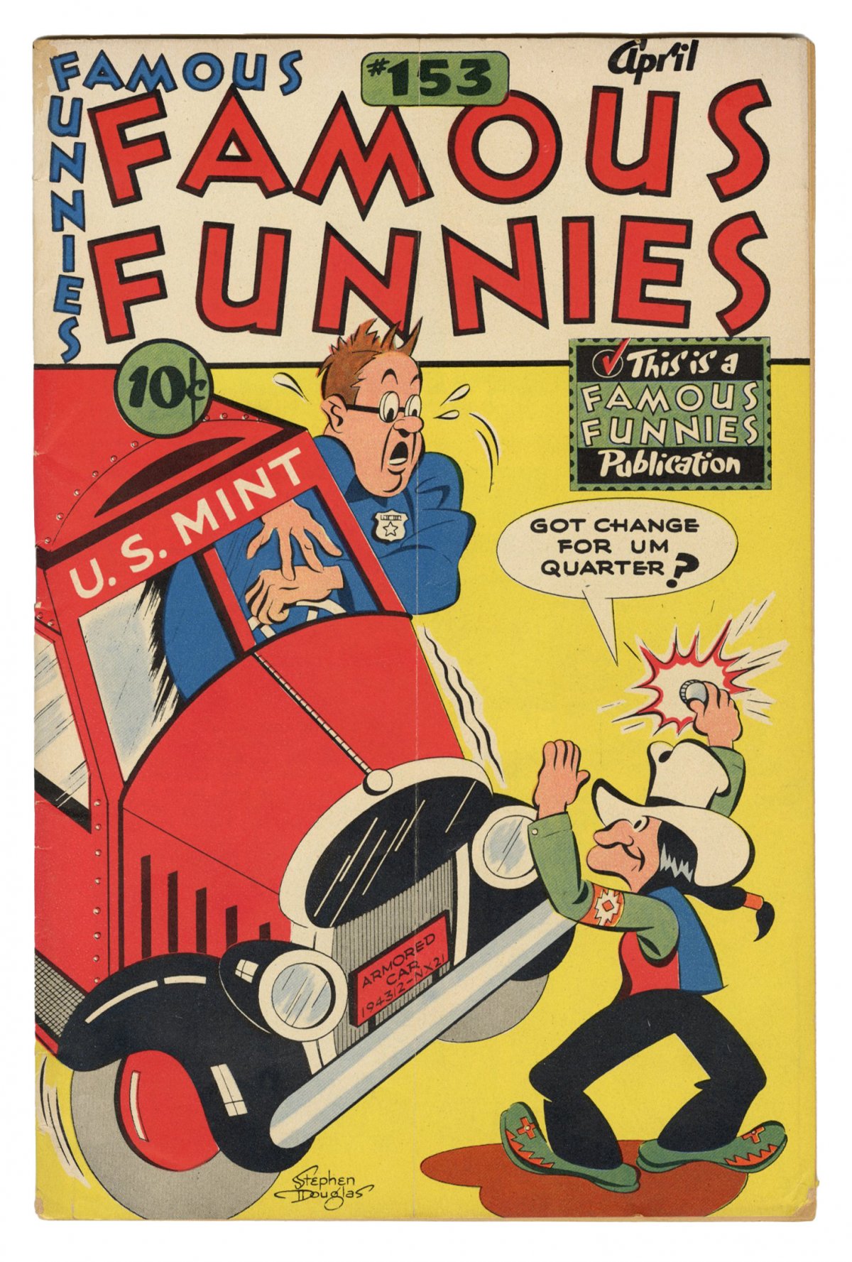 Front cover of FAMOUS FUNNIES #153