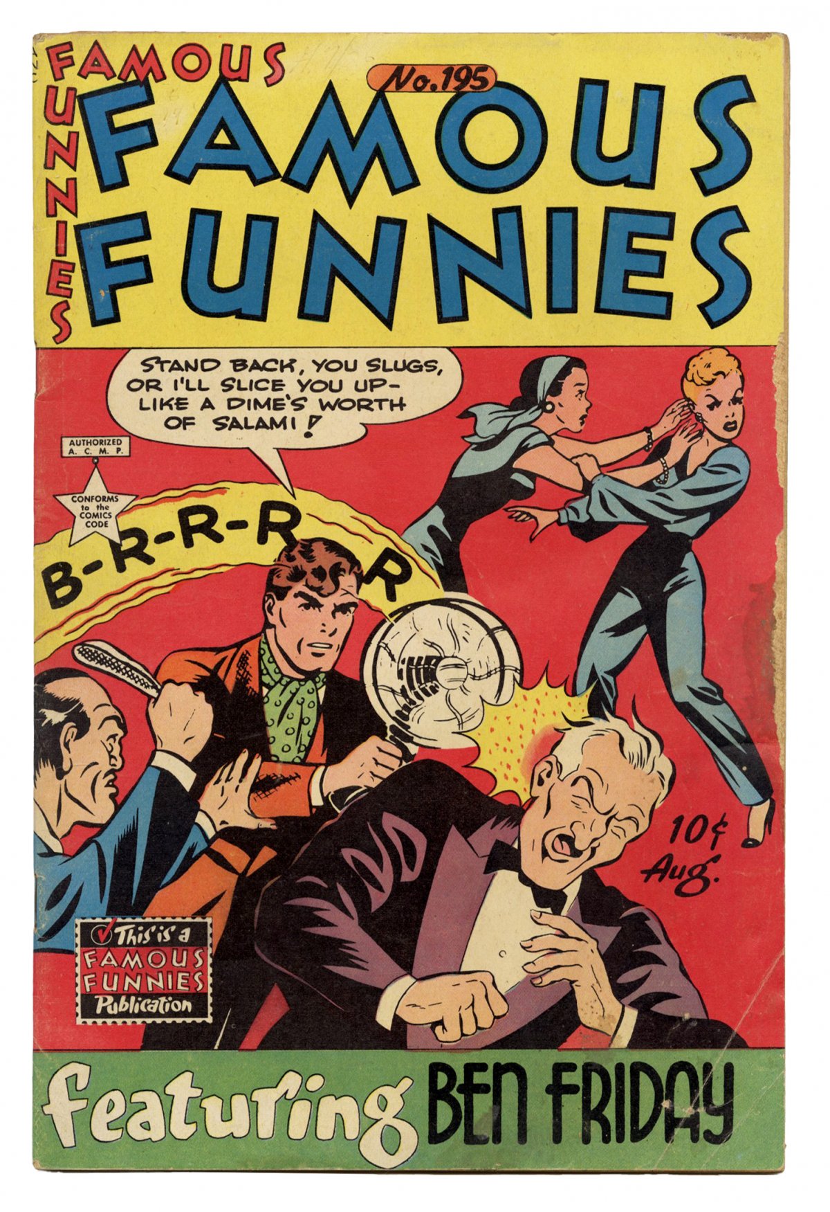 Front cover of FAMOUS FUNNIES #195