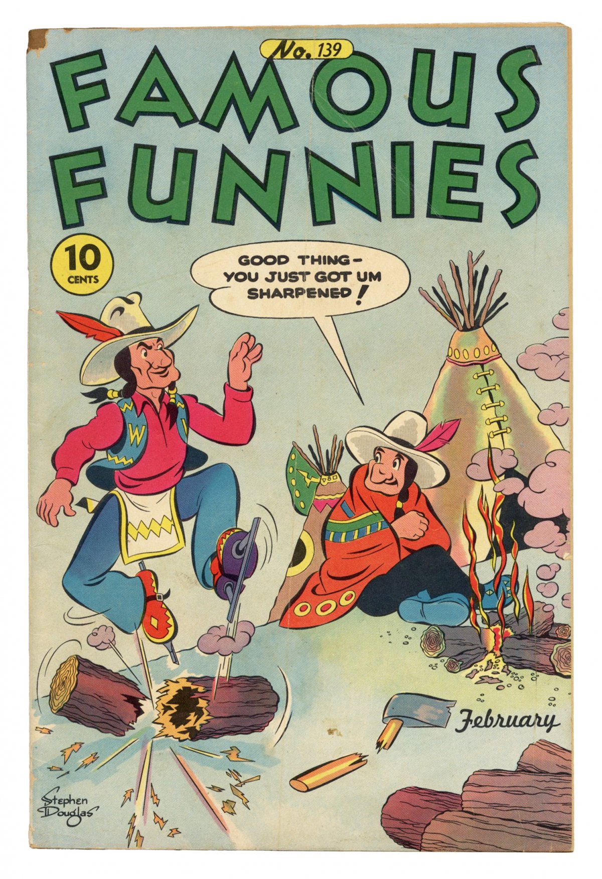 Front cover of FAMOUS FUNNIES #139