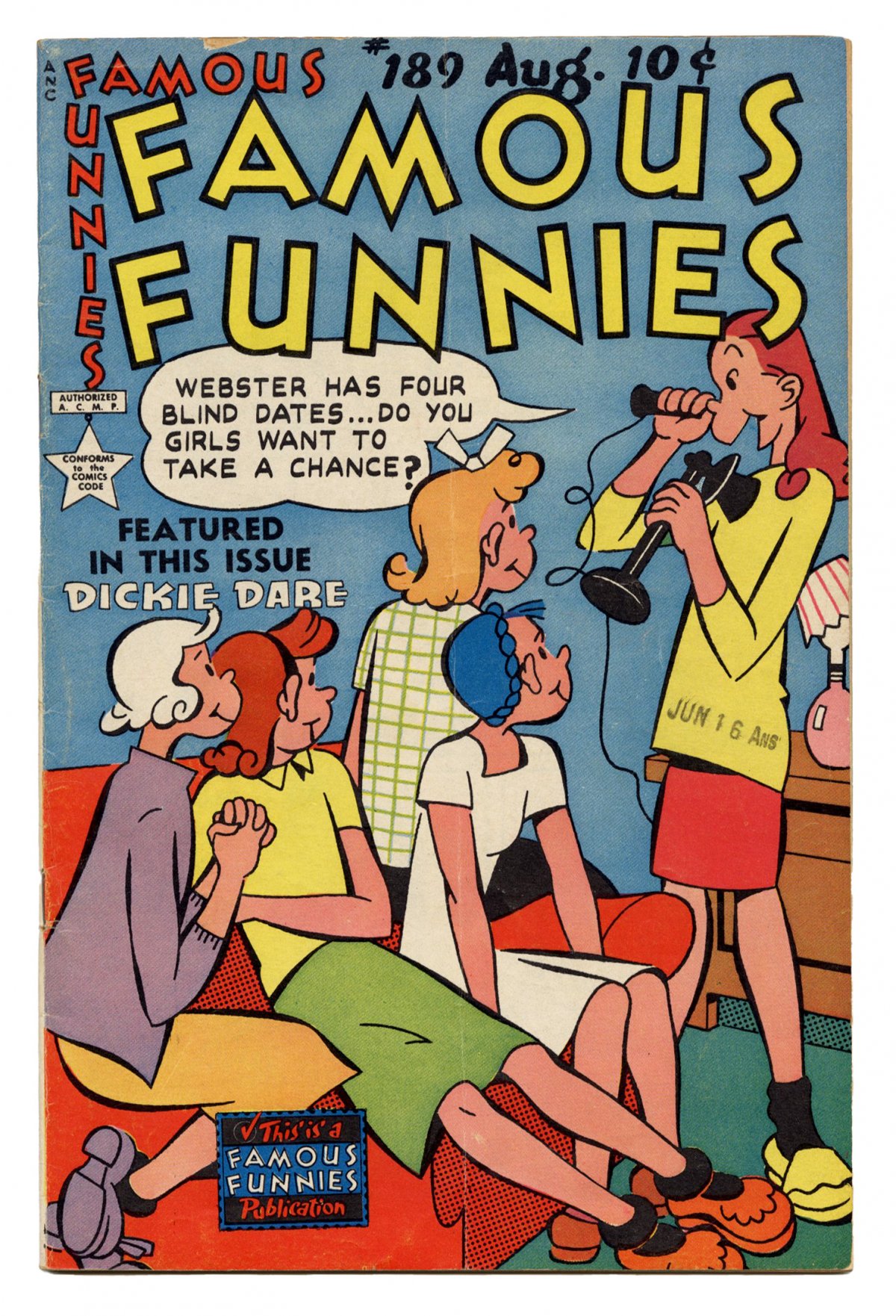 Front cover of FAMOUS FUNNIES #189