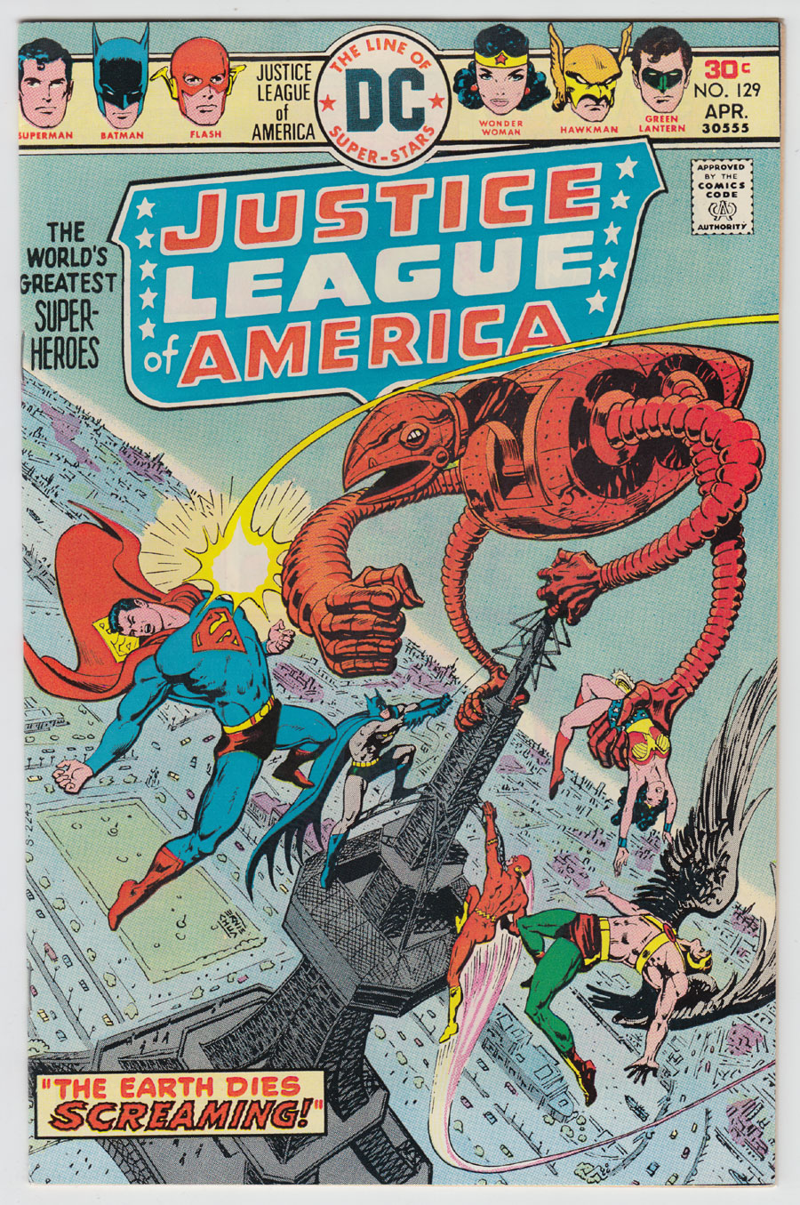 Front cover of JUSTICE LEAGUE OF AMERICA (1960-87) #129