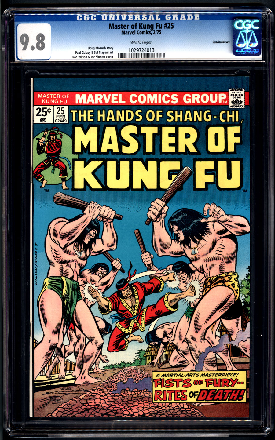 Front cover of MASTER OF KUNG-FU #25