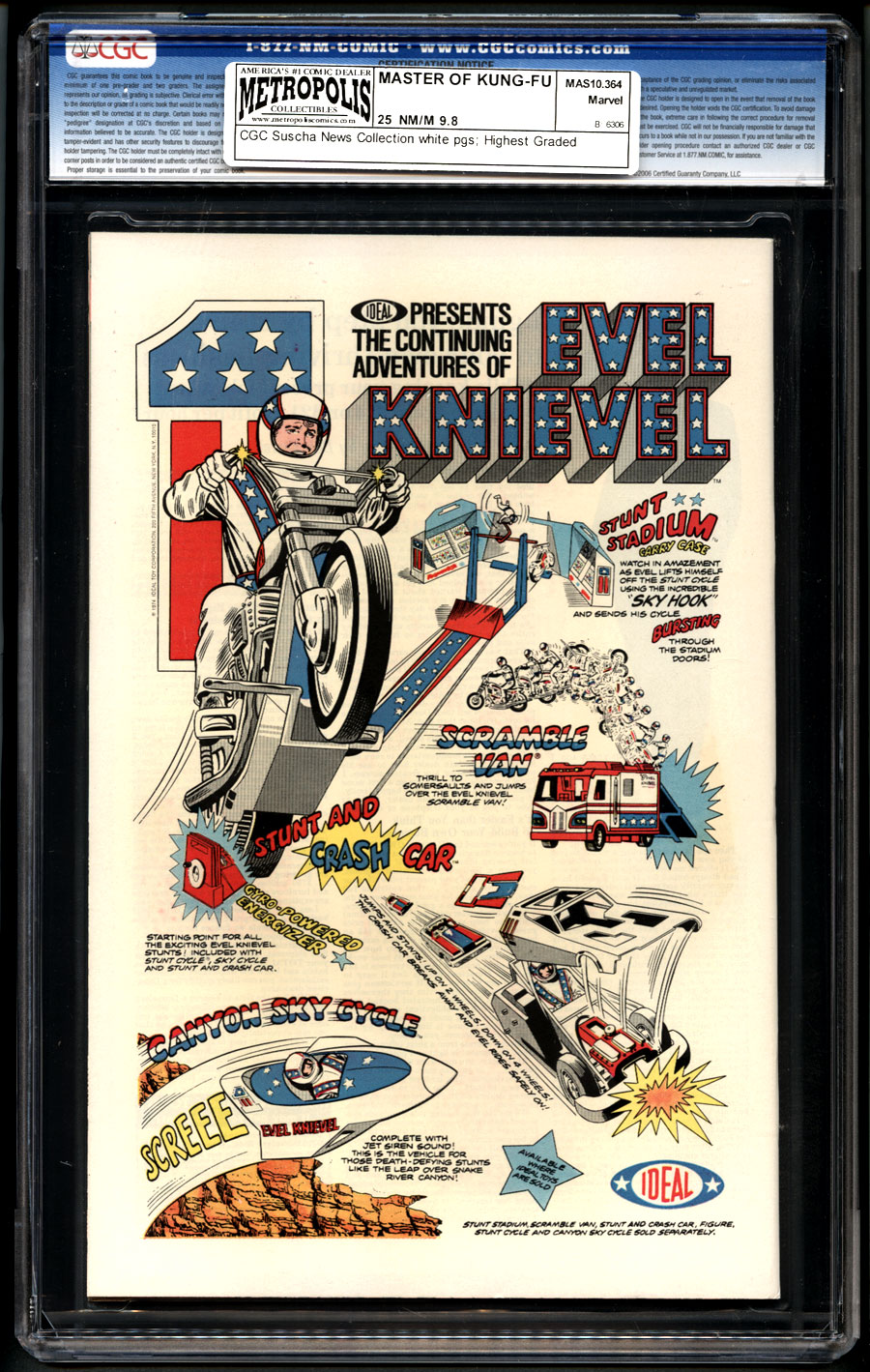 View back cover of MASTER OF KUNG-FU #25