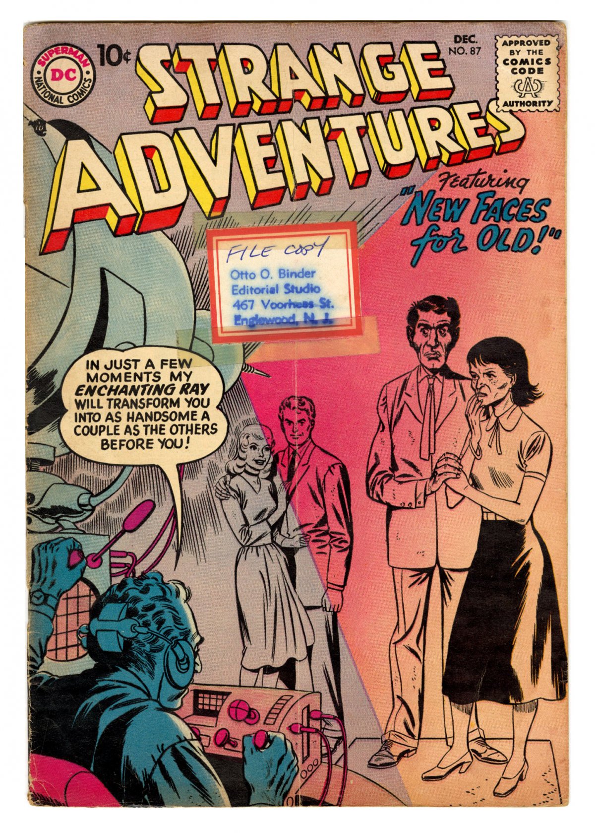Front cover of STRANGE ADVENTURES #87