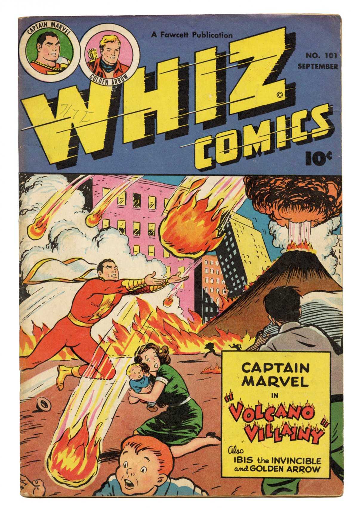 Front cover of WHIZ COMICS #101