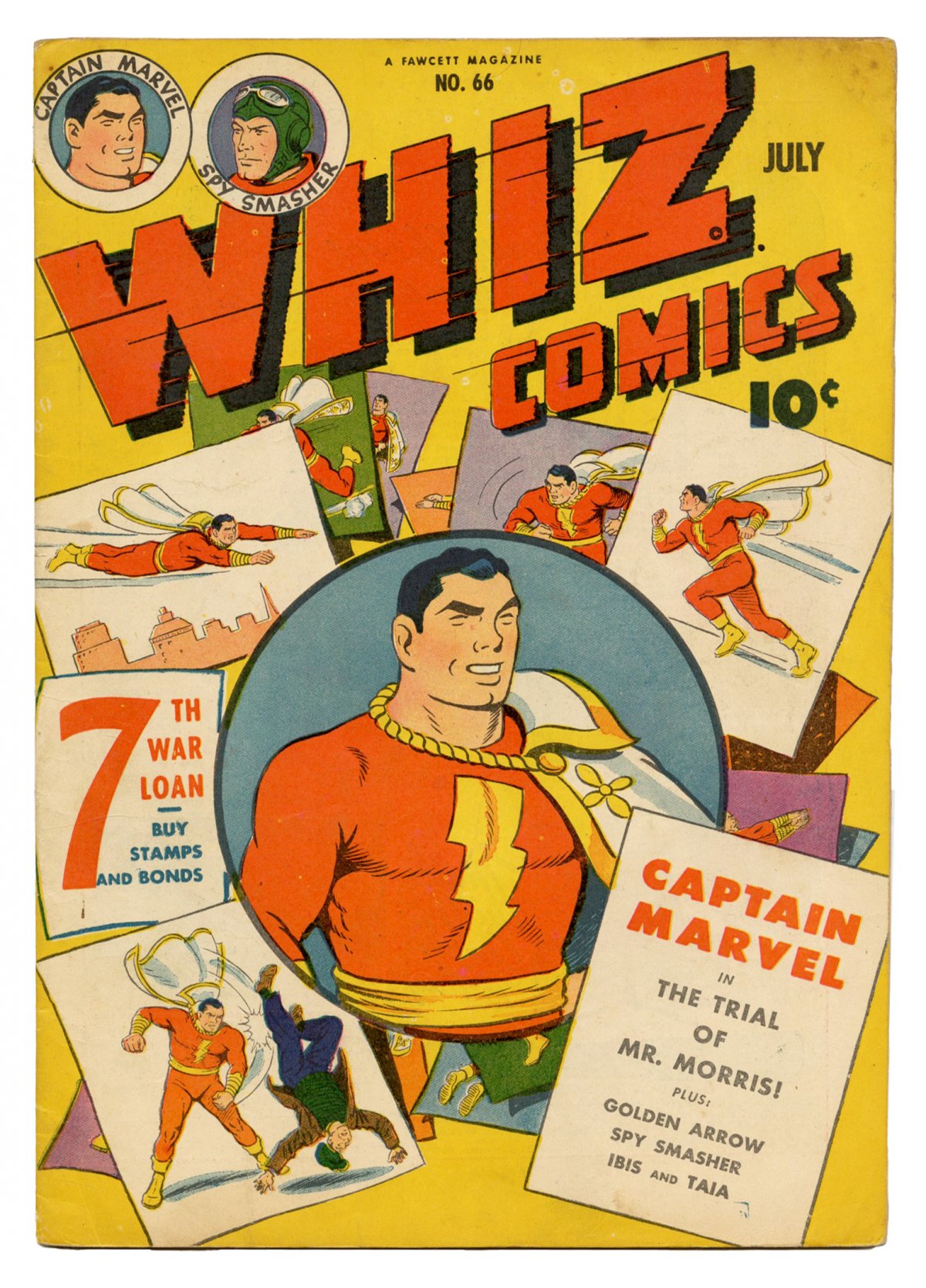 Front cover of WHIZ COMICS #66