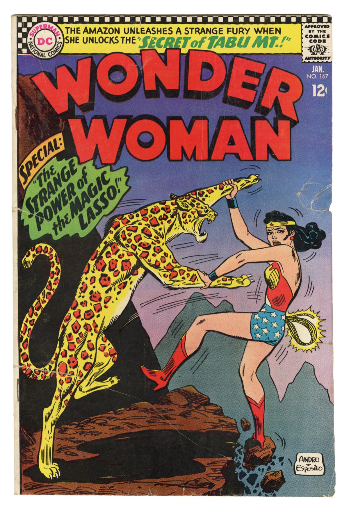 Front cover of WONDER WOMAN #167