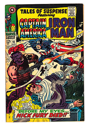 Front cover of TALES OF SUSPENSE (1959-68) #92