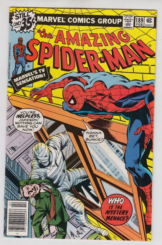 Front cover of AMAZING SPIDER-MAN (1963-98; 2003-13) #189
