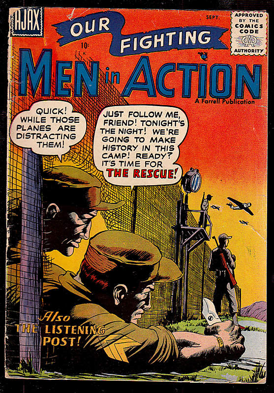 Front cover of MEN IN ACTION 1957-58 #3