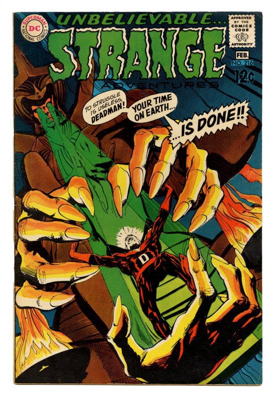 Front cover of STRANGE ADVENTURES #216