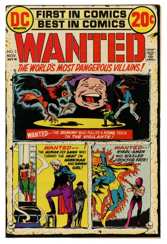 Front cover of WANTED-1972 #3