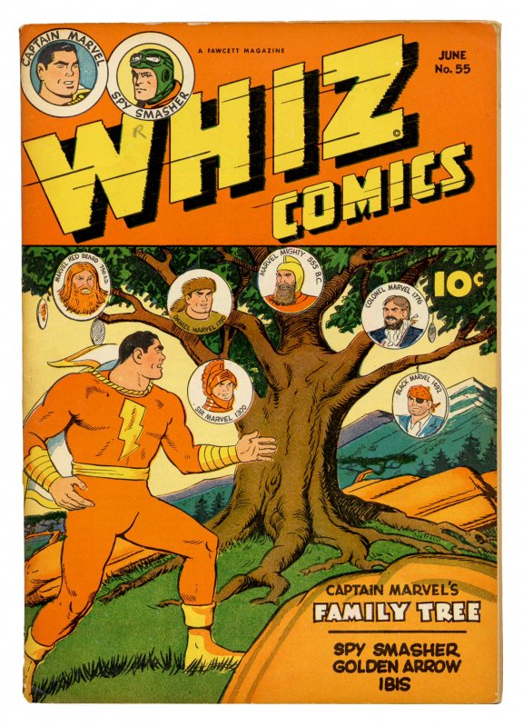 Front cover of WHIZ COMICS #55