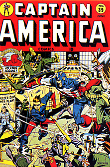 Reference image of the front cover of CAPTAIN AMERICA COMICS #39