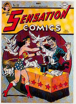 Reference image of the front cover of SENSATION COMICS #69
