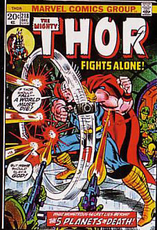 Reference image of the front cover of THOR (1966-96; 2009-11) #218